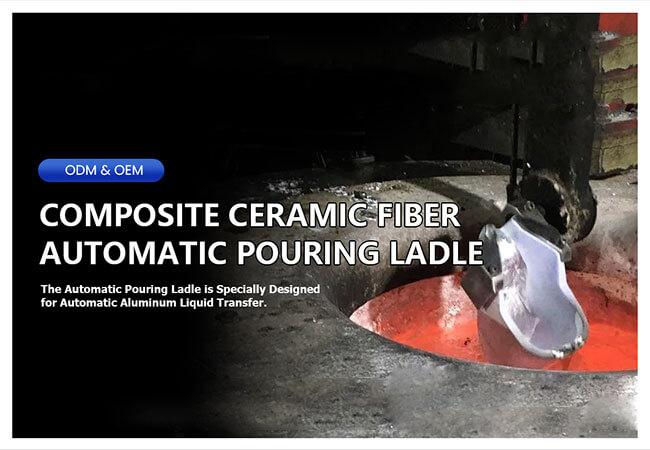 auto pouring ladle for aluminum application