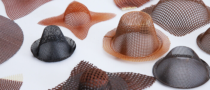 cap shaped fiberglass mesh filters