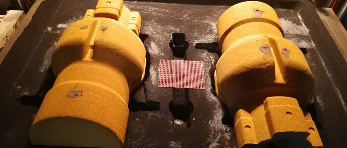 application of fiberglass mesh filters for molten metal filtration